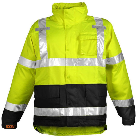 Tingley J24122-XL-01 Icon™ Hi-Vis Waterproof & Breathable Rain Jacket, X-Large
