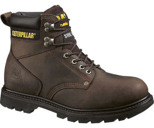 Cat P89586-12W Caterpillar Mens Second Shift Steel Toe Work Boot, Dark Brown, 12