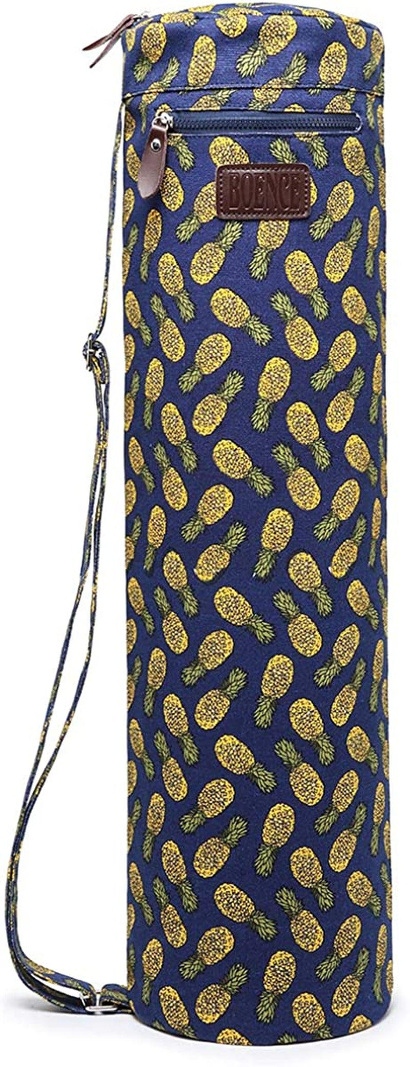Boence Yoga Mat Bag, Full Zip Exercise Yoga Mat Sling Bag with Sturdy Canvas, Smooth Zippers, Adjustable Strap, Large Functional Storage Pockets - Fits Most Size Mats