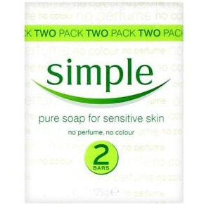Simple Pure Soap for Sensitive Soap 125g - 2 Bars