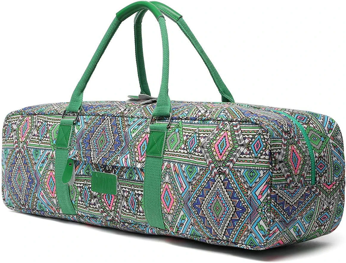 Boence Yoga Bag, Printed Canvas Large Yoga Mat Tote Bag Sport Gym Storage Bag - Size 27"X8"X8"