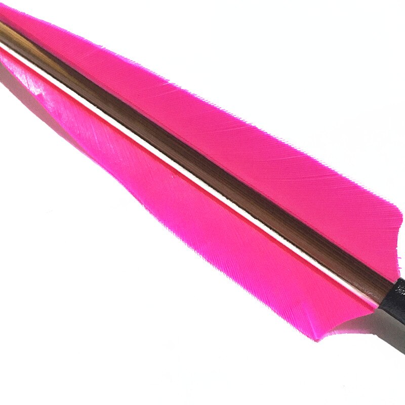 50 Pcs 5 Inch 9 Colors Shield Turkey Feathers Arrow Feather Fletching for Any Wooden & Bamboo Arrow for Archery Hunting