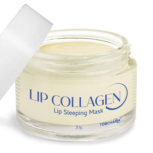 Tobcharm Lip Sleeping Mask(20g), Lip Collagen, Lip Mask Overnight, Lip Plumper Advanced with Hydridic Acids, Lip Mask With Peptide Complex For Lip Wrinkles Repair Overnight Lip Masks