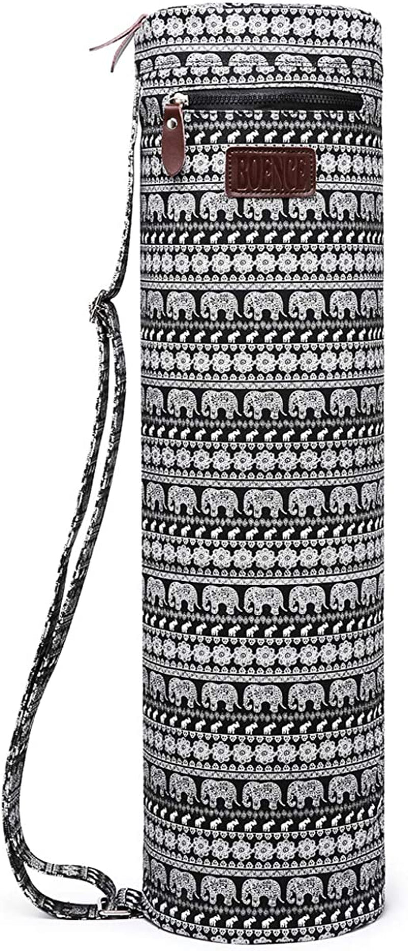 Boence Yoga Mat Bag, Full Zip Exercise Yoga Mat Sling Bag with Sturdy Canvas, Smooth Zippers, Adjustable Strap, Large Functional Storage Pockets - Fits Most Size Mats