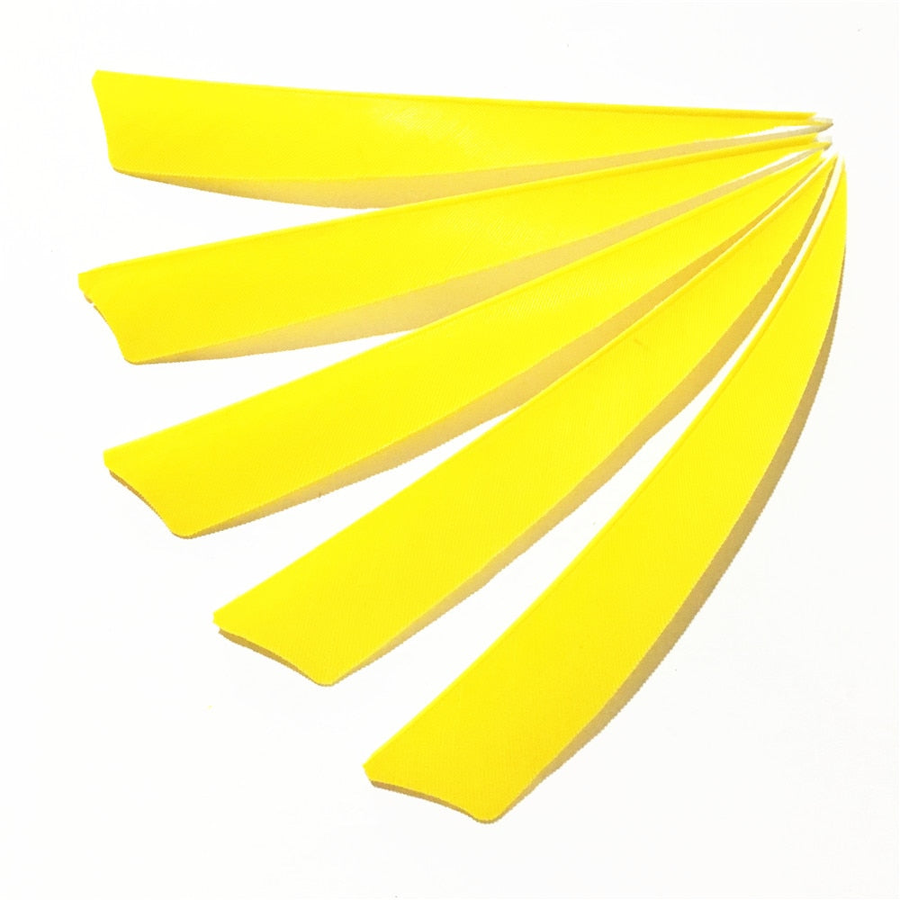 50 Pcs 5 Inch 9 Colors Shield Turkey Feathers Arrow Feather Fletching for Any Wooden & Bamboo Arrow for Archery Hunting
