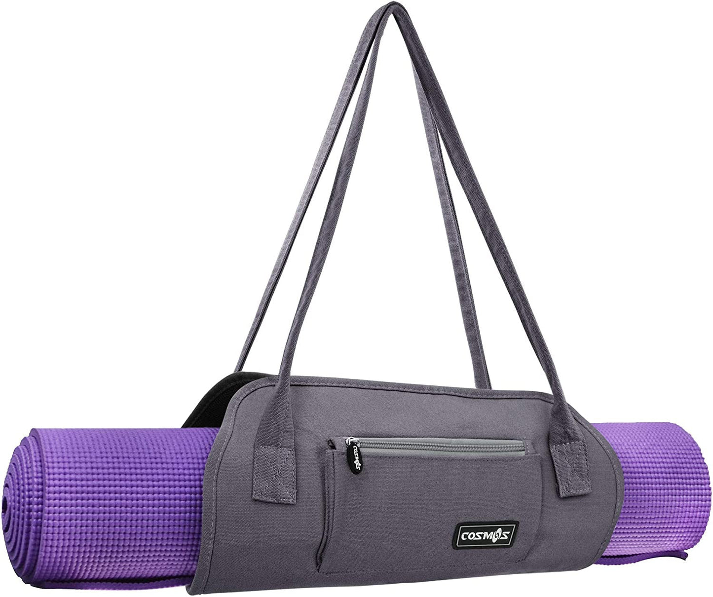 Cosmos Exercise Yoga Mat Carrying Shoulder Strap Bag with Internal and outside Storge Pocket (Yoga Mat Is NOT Included)
