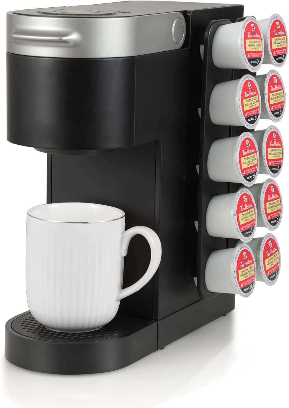 STORAGENIE Slim Kcup Holder, Coffee Pod Storage for Keurig Pods, K Cup Drawer Organizer, 2Pack / for 10 K Cups (Red)