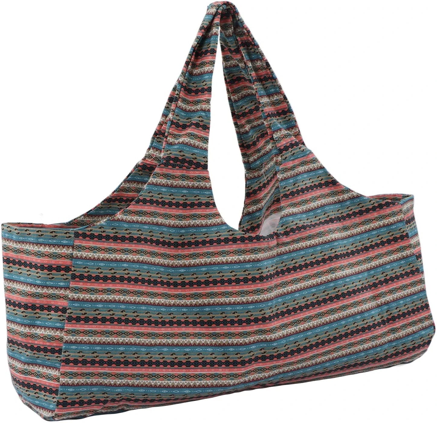 VGEBY Yoga Mat Bag, Large Capacity Ethnic Style Canvas Yoga Package Clothing Handbag for Outdoor Travel