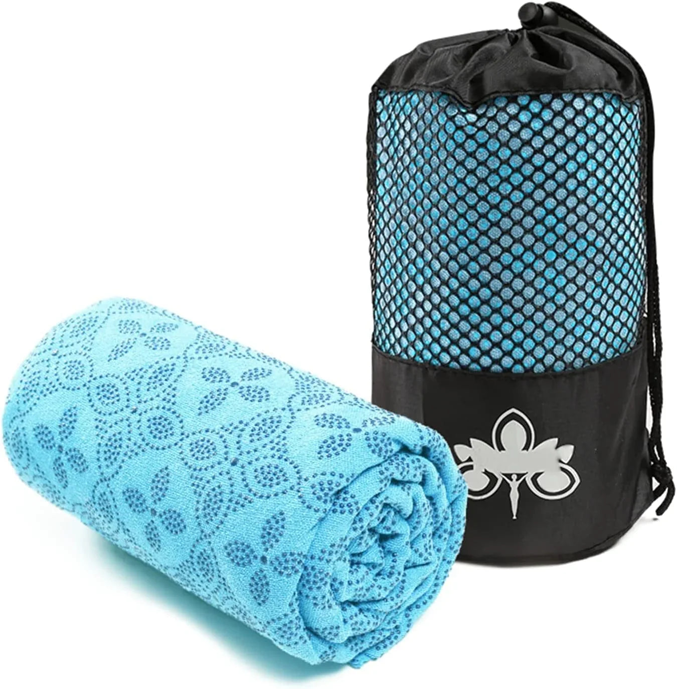 BESTORI Yoga Towel Quick Dry Fitness Towel Rubber Grip Dots Non-Slip Bottom for Pilate Exercise 72X24 Inches Orange