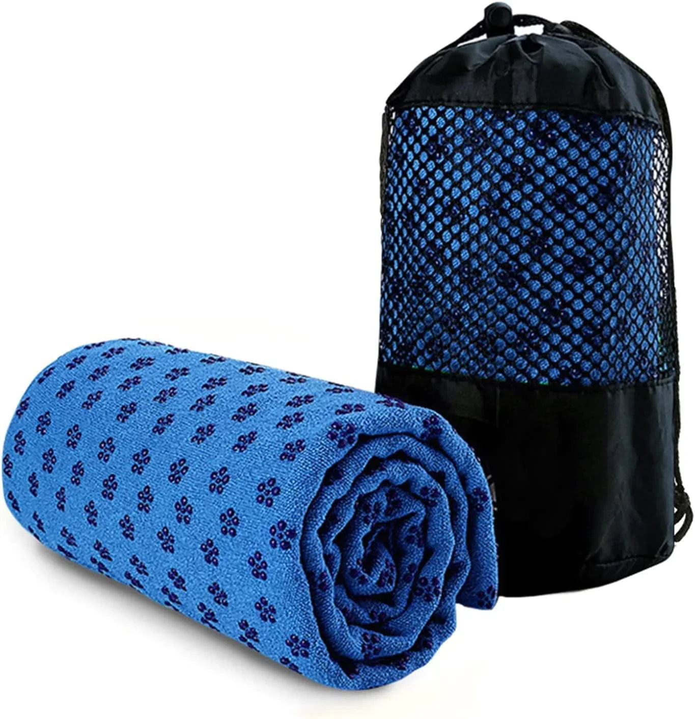 BESTORI Yoga Towel Quick Dry Fitness Towel Rubber Grip Dots Non-Slip Bottom for Pilate Exercise 72X24 Inches Orange