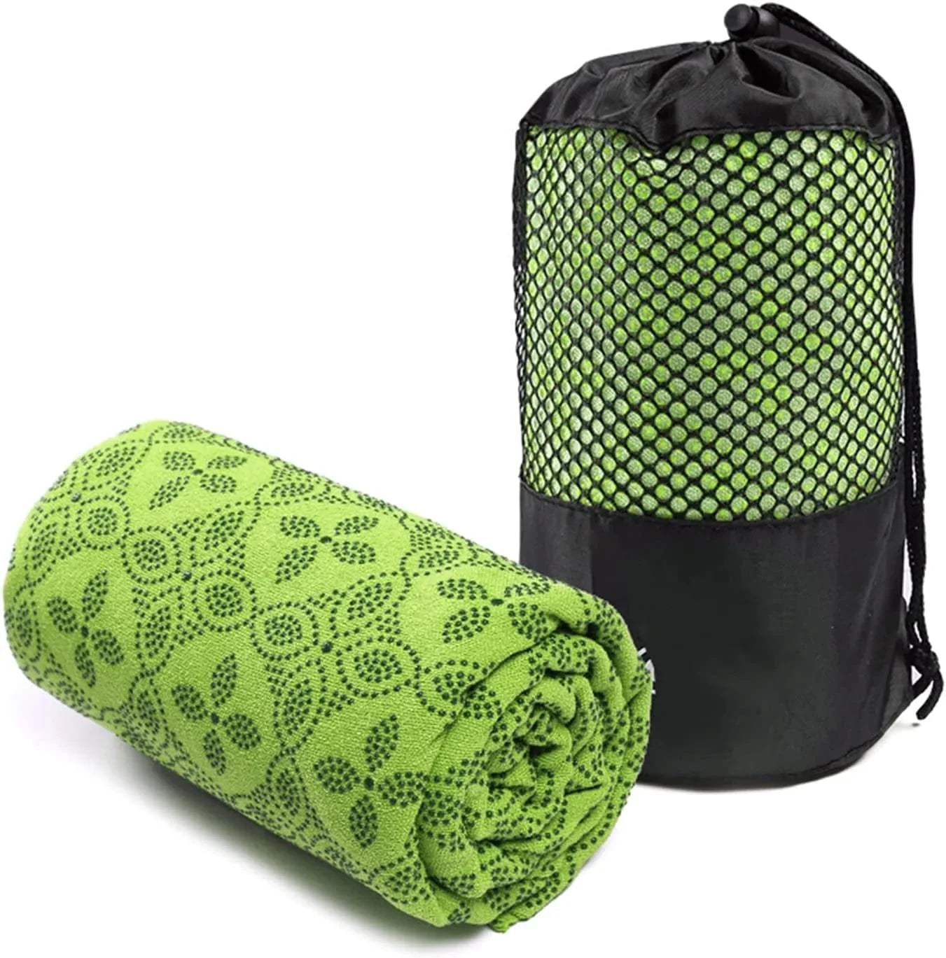 BESTORI Yoga Towel Quick Dry Fitness Towel Rubber Grip Dots Non-Slip Bottom for Pilate Exercise 72X24 Inches Orange