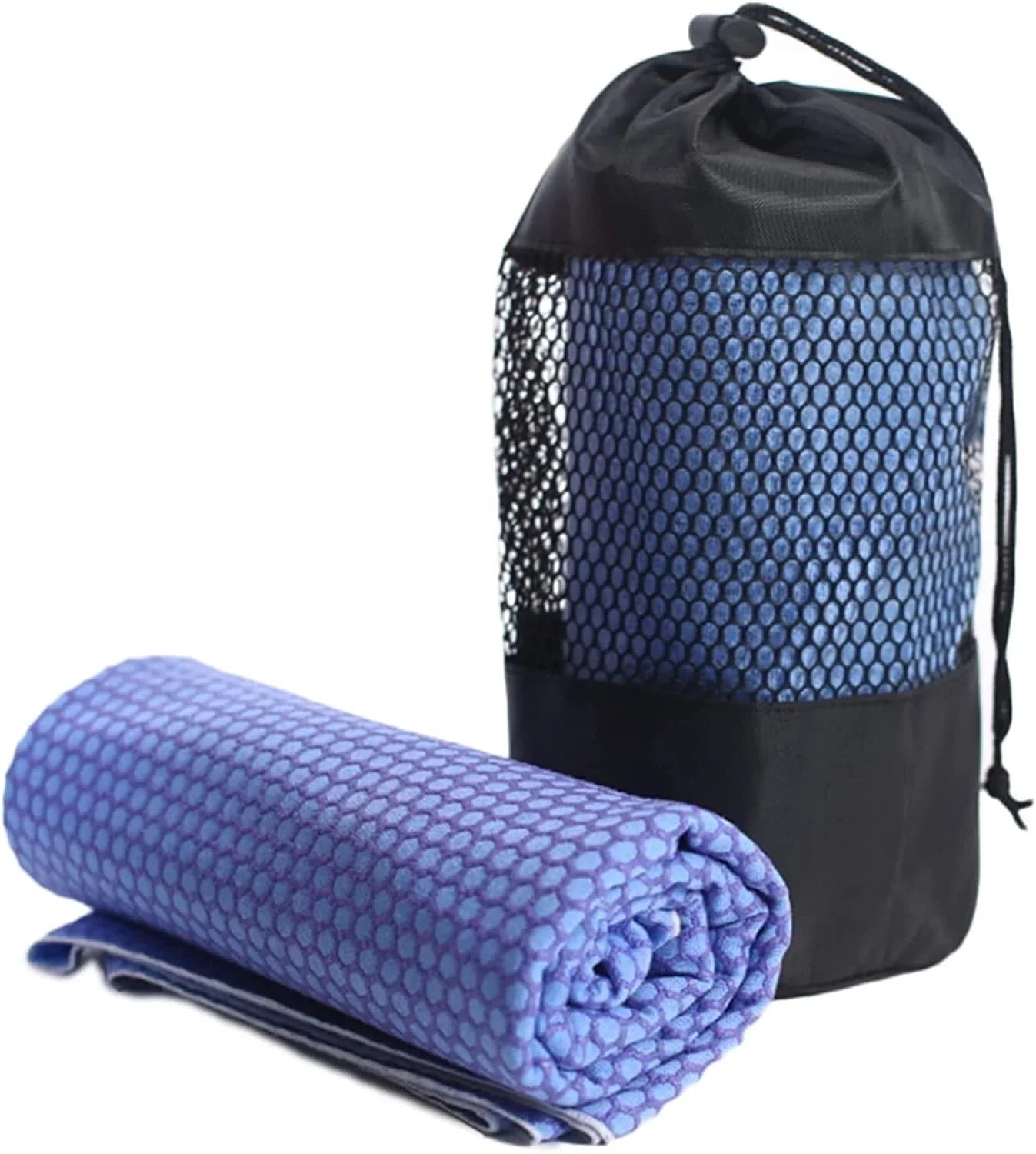 BESTORI Yoga Towel Quick Dry Fitness Towel Rubber Grip Dots Non-Slip Bottom for Pilate Exercise 72X24 Inches Orange