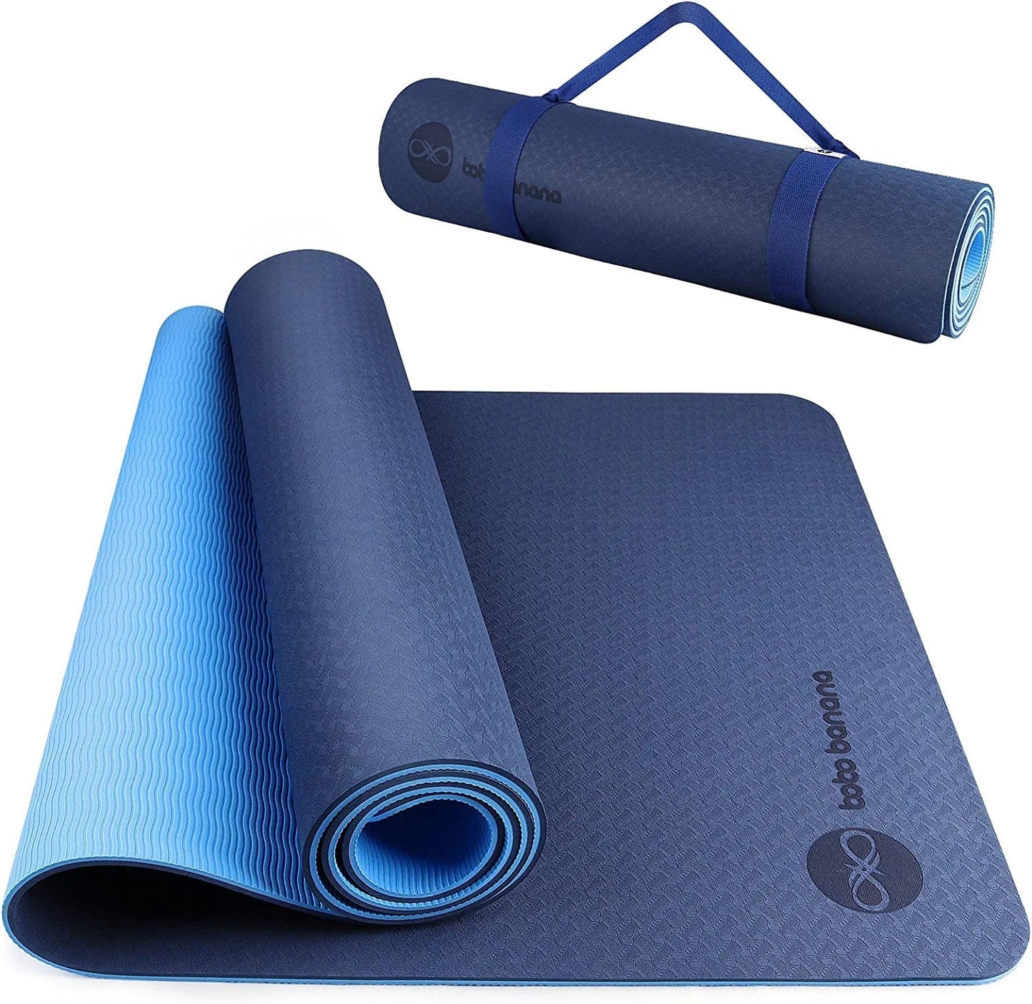 BOBO BANANA 1/4 Thick TPE Yoga Mat,72"X24" Eco-Friendly Non-Slip Exercise & Fitness Mat for Men&Women with Carrying Strap, Workout Mat for Yoga,Pilates& Floor Exercise