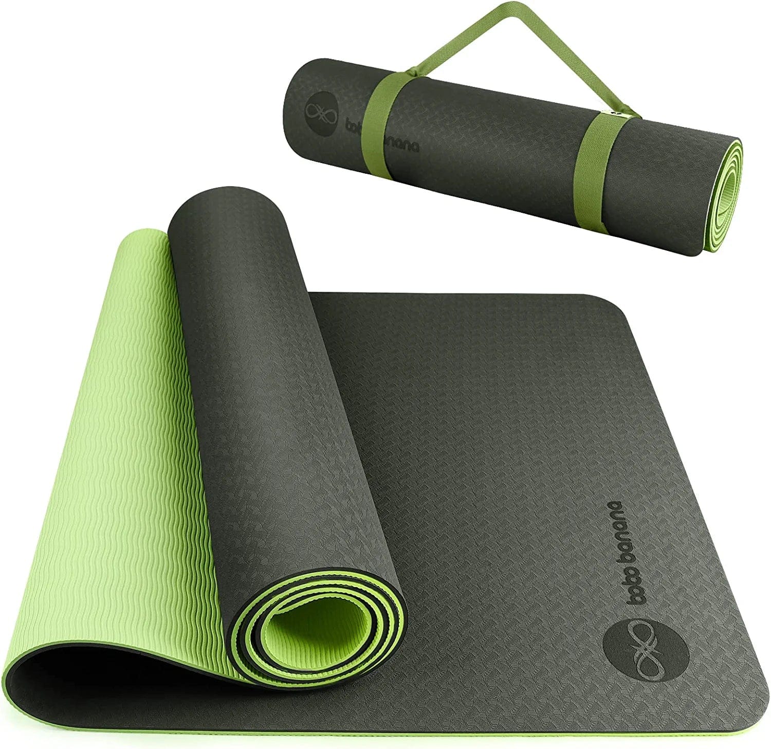BOBO BANANA 1/4 Thick TPE Yoga Mat,72"X24" Eco-Friendly Non-Slip Exercise & Fitness Mat for Men&Women with Carrying Strap, Workout Mat for Yoga,Pilates& Floor Exercise