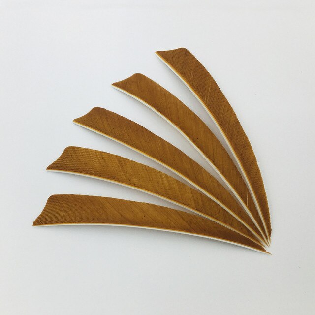 50 Pcs 5 Inch 9 Colors Shield Turkey Feathers Arrow Feather Fletching for Any Wooden & Bamboo Arrow for Archery Hunting