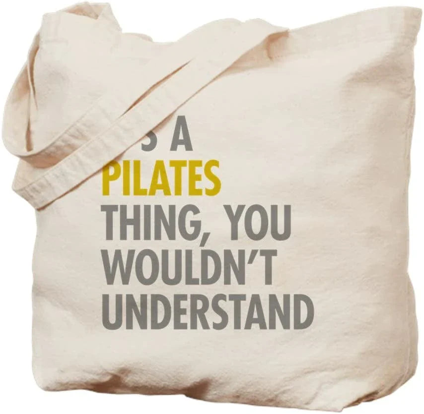 Cafepress Pilates Instructor Tote Bag Natural Canvas Tote Bag, Reusable Shopping Bag