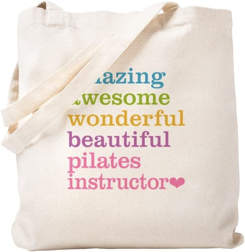 Cafepress Pilates Instructor Tote Bag Natural Canvas Tote Bag, Reusable Shopping Bag