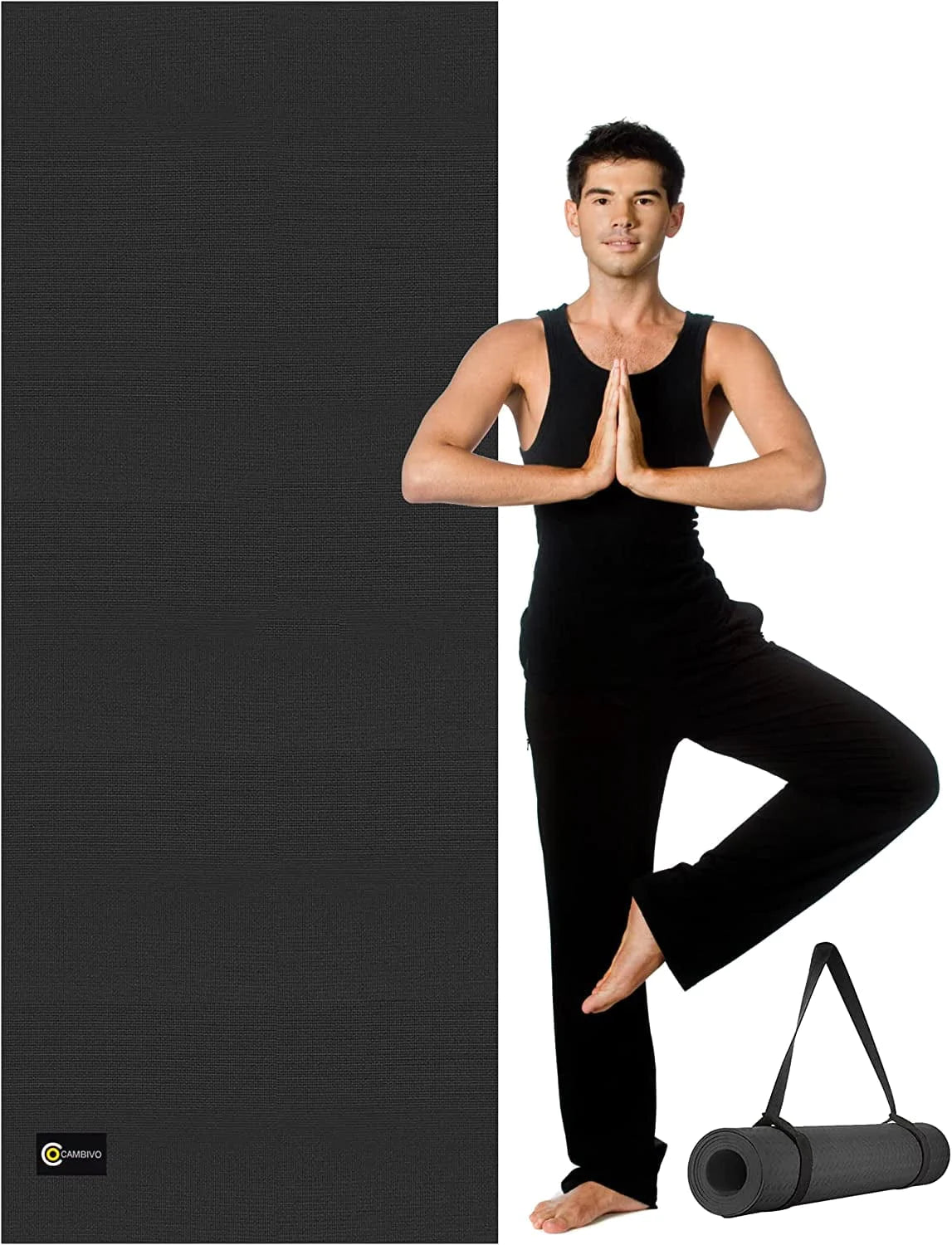 CAMBIVO Yoga Mat for Women and Men, Extra Long and Wide Exercise Mat(84" X 30" X 1/4 Inch), Large Non Slip Workout Mat for Yoga, Pilates, Fitness, Barefoot Workouts, Home Gym Studio