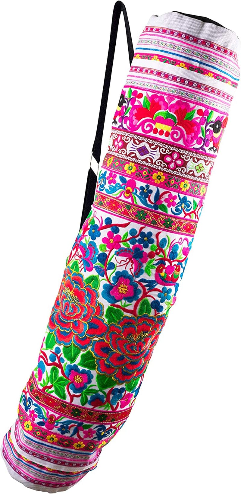 Cccollections Yoga Pilates Mat Bags Carriers - Embroidered Adjustable Carry Strap Yoga Bag Unique Bohemian