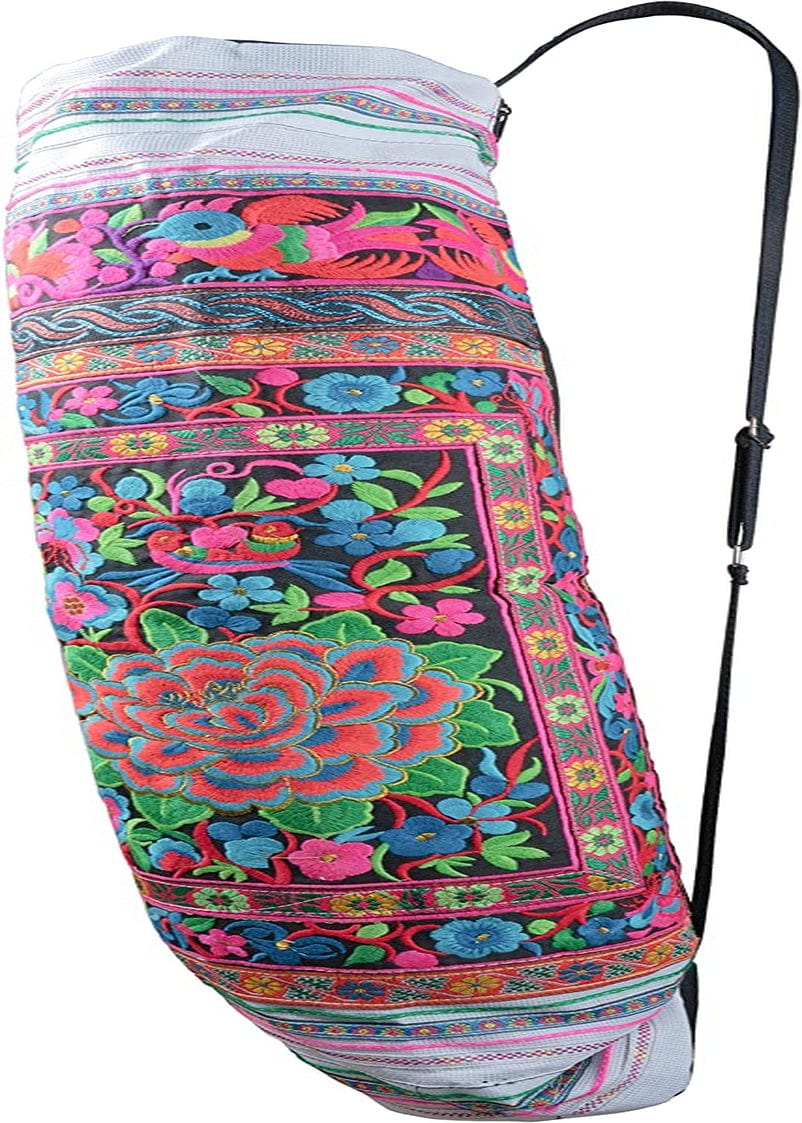 Cccollections Yoga Pilates Mat Bags Carriers - Embroidered Adjustable Carry Strap Yoga Bag Unique Bohemian