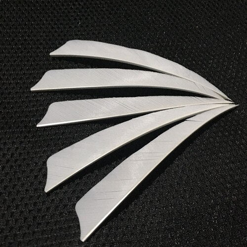 50 Pcs 5 Inch 9 Colors Shield Turkey Feathers Arrow Feather Fletching for Any Wooden & Bamboo Arrow for Archery Hunting