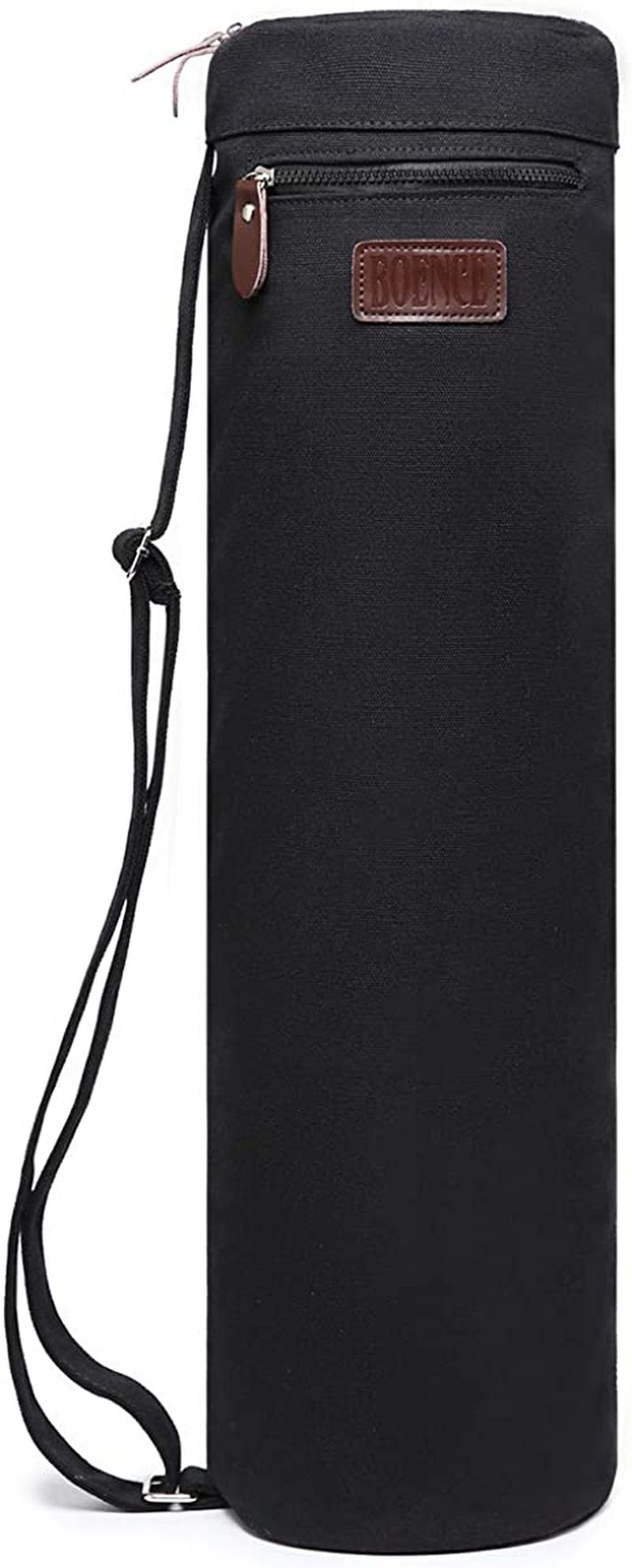 Boence Yoga Mat Bag, Full Zip Exercise Yoga Mat Sling Bag with Sturdy Canvas, Smooth Zippers, Adjustable Strap, Large Functional Storage Pockets - Fits Most Size Mats