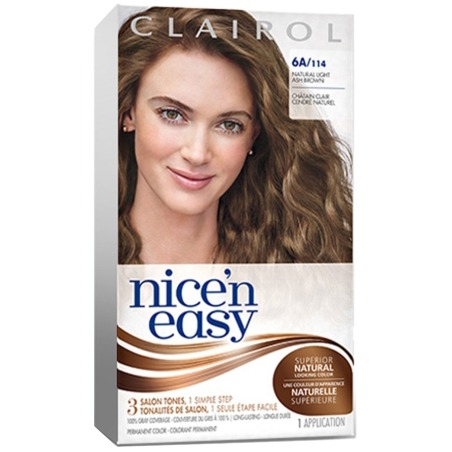 CLAIROL NICE N EASY HAIR COLOUR 6A LIGHT ASH BROWN