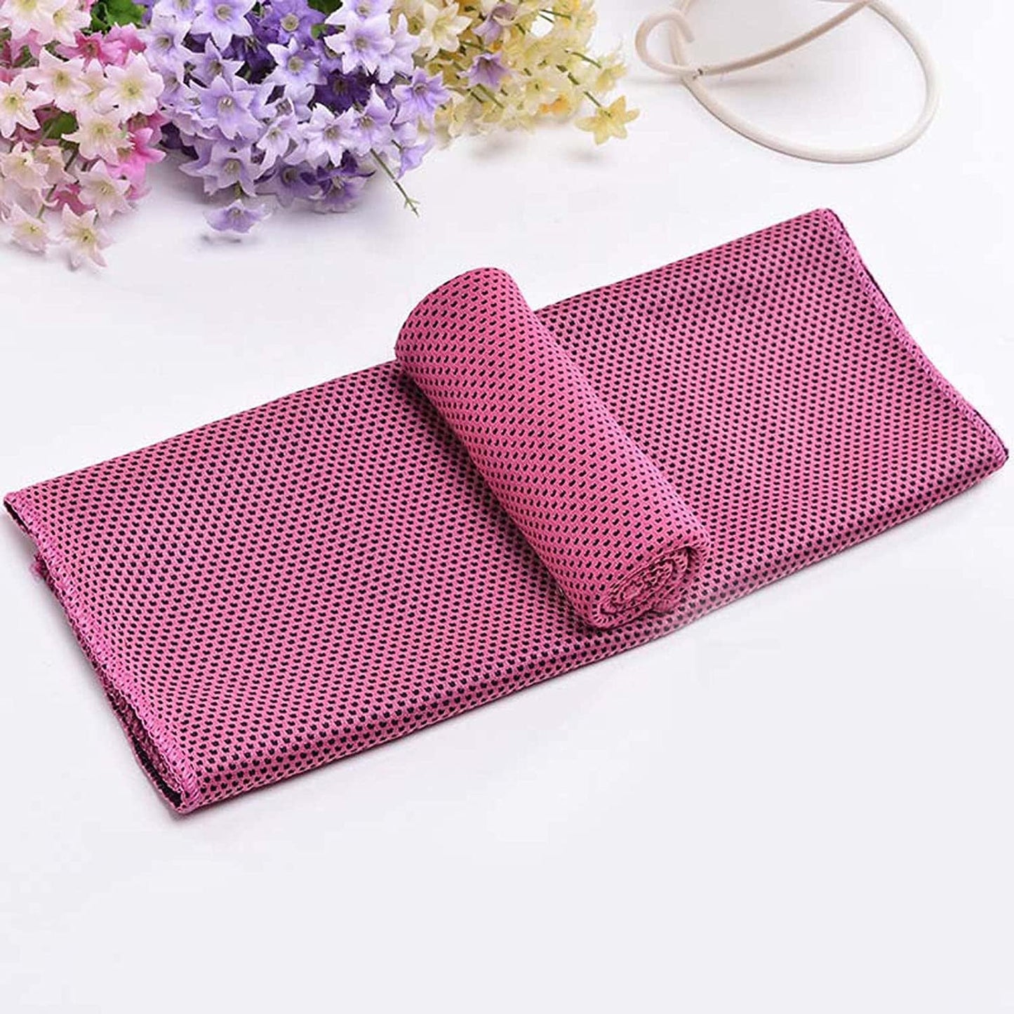 VARWANEO Sports Towel Cold Feeling Cool Outdoor Fitness Sports Cold Towel Quick Cooling, Dark Blue, 12X31.5In