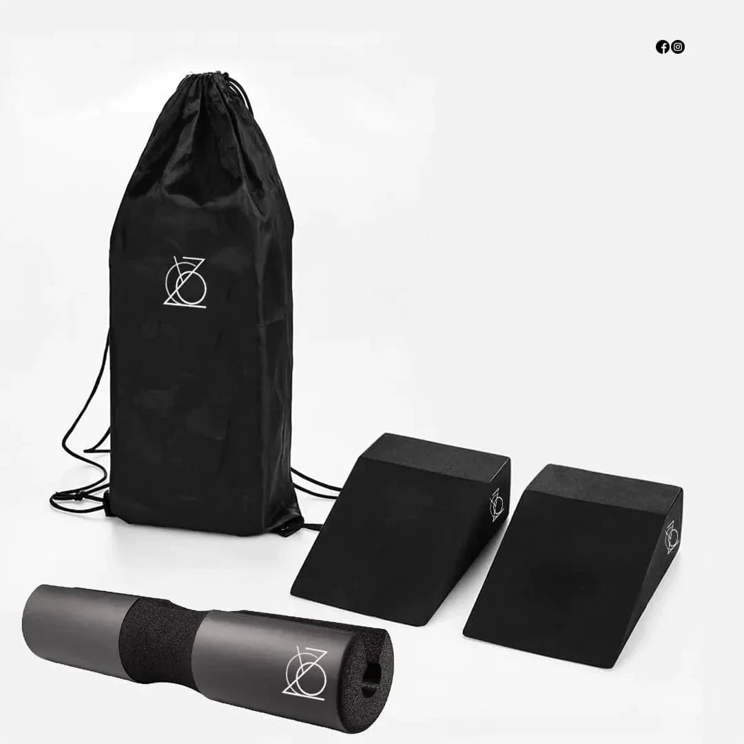 Squat Wedge Block,Barbell Squat Pad,Slant Board,Calf Stretcher,Wrist Support,Balance,Pushup,Pilates,Barbell Pad Squats,Lunges,Hip Thrusts,Foam Yoga Foam Squat Wedge Blocks,Barbell Pad Gym Bag Black