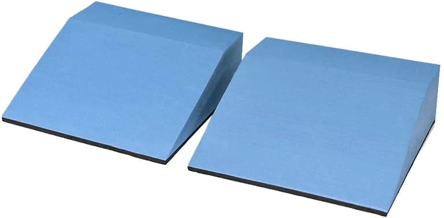 Strongtek Yoga Foam Wedge Blocks (Pair) Soft Wrist Wedge, Supportive Foot Exercise Accessories, Balance, Strength, Stretch, Pilate, Fitness, Squat, Pushup, Plank, EVA Riser Block