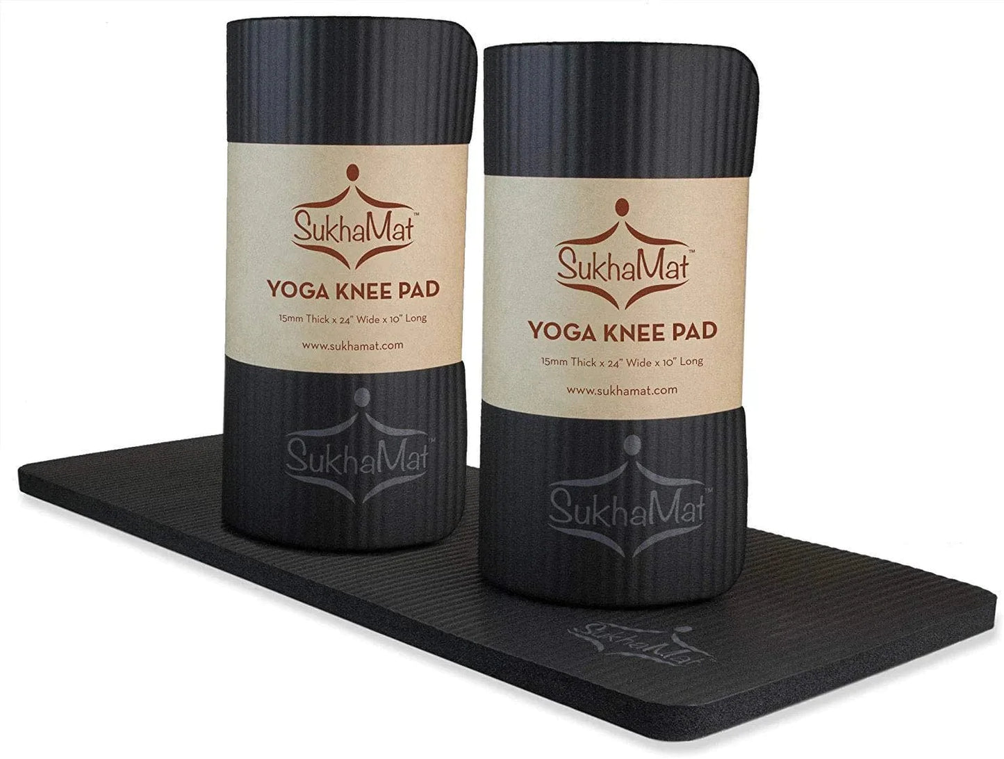 Sukhamat Yoga Knee Pad Cushion – America'S Best Exercise Knee Pad - Eliminate Pain during Yoga or Exercise - Extra Padding & Support for Knees, Wrists, Elbows - the Perfect Yoga Mat Accessory