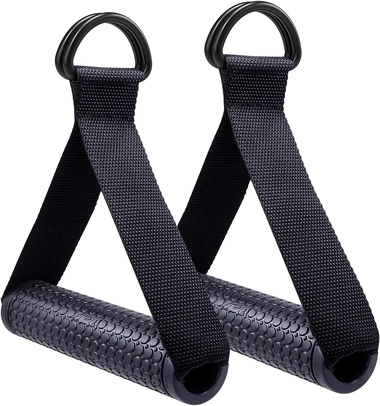 SUPRBIRD Exercise Handles, Cable Machine Attachments Resistance Bands Handles, Workout Handles with Solid ABS Core Grips Fitness Strap Stirrup Handle Cable Attachment Silicon Grip