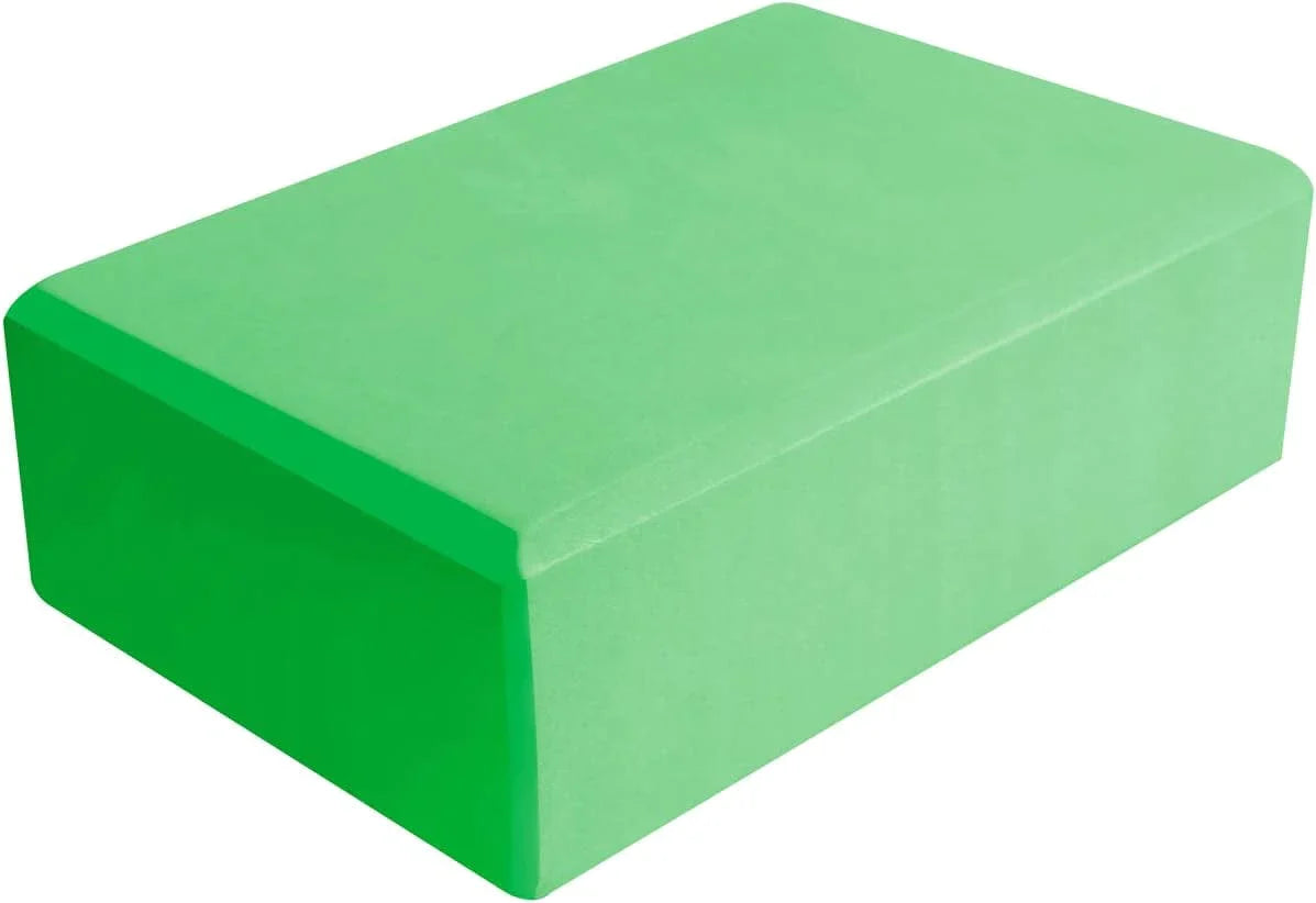 SZOCOOL Grass Green Yoga Block, 9"X6"X4 Supportive Latex-Free EVA Foam Soft Non-Slip Surface for Yoga, Pilates, Meditation