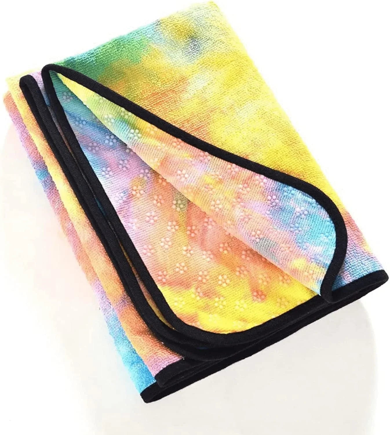Tie Dye Yoga Mat Towel with Slip-Resistant Grip Dots