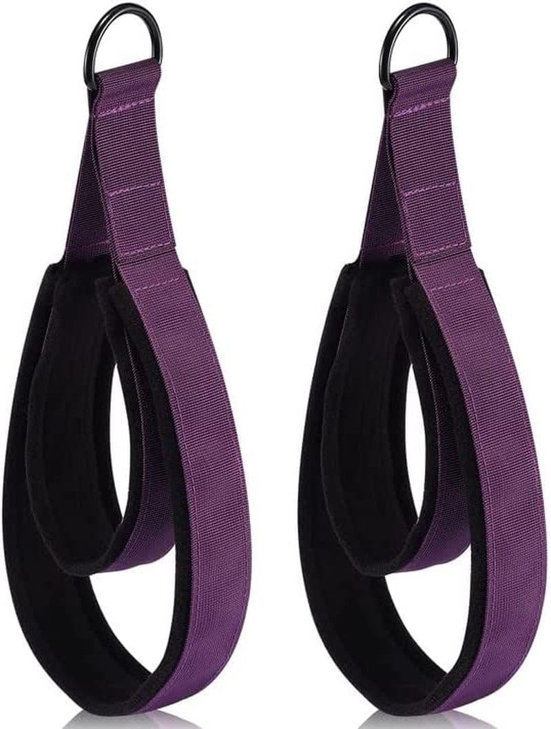 TOBWOLF 2PCS Pilates Straps, Pilates Double Loop Straps for Reformer, Fitness D-Ring Straps Double Loops Padded, Pilates Equipment D-Ring Exercise Straps Yoga Exercise Accessories for Home Gym Workout