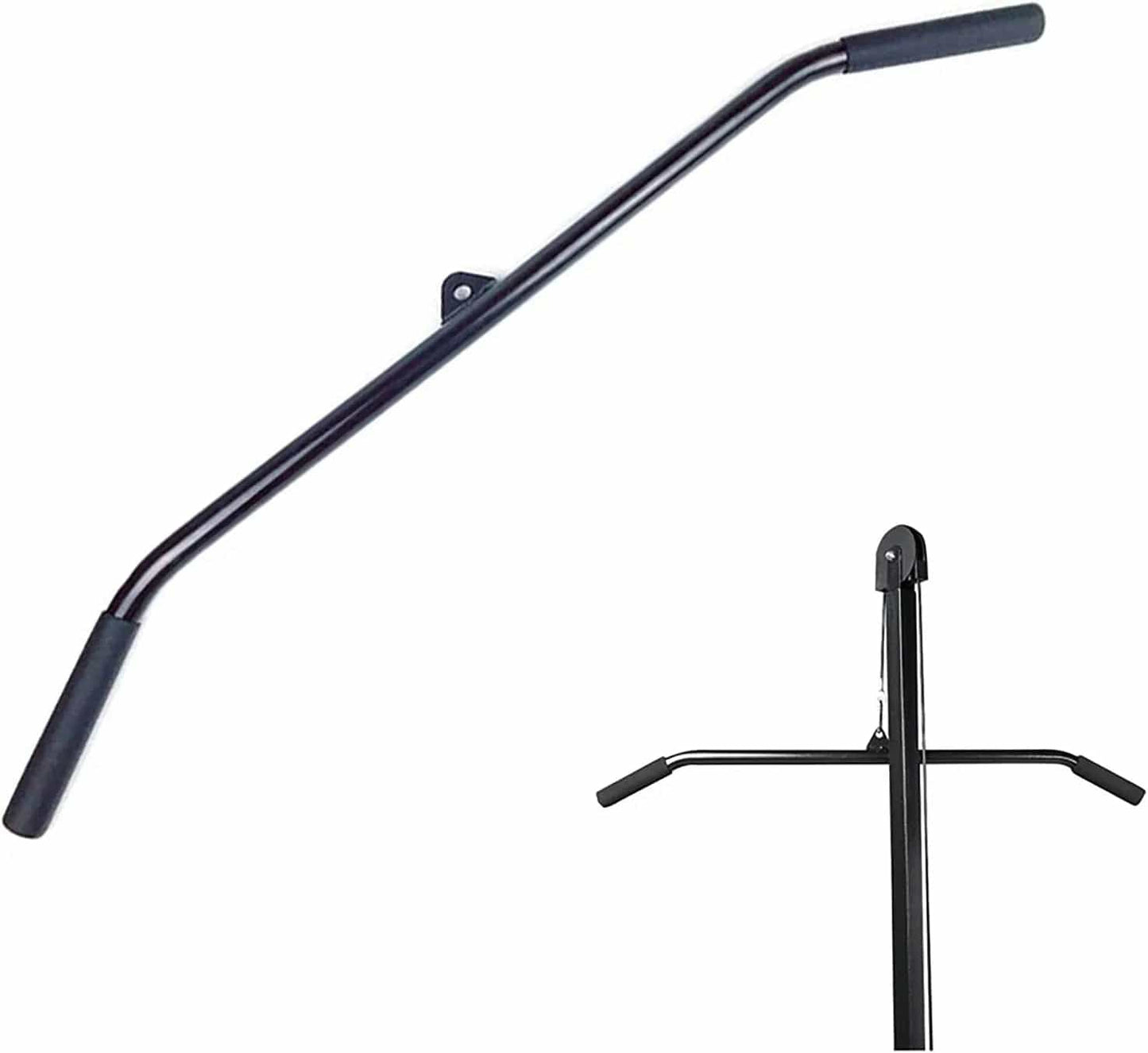 Tricep Press down Cable Attachment, LAT Pull down Bar Handle Machine Exercise Chrome Pressdown Strength Training Home Gym Weight Machine Accessories, Grip Lat Bar, Non-Slip Handgrips, Long 38Inch