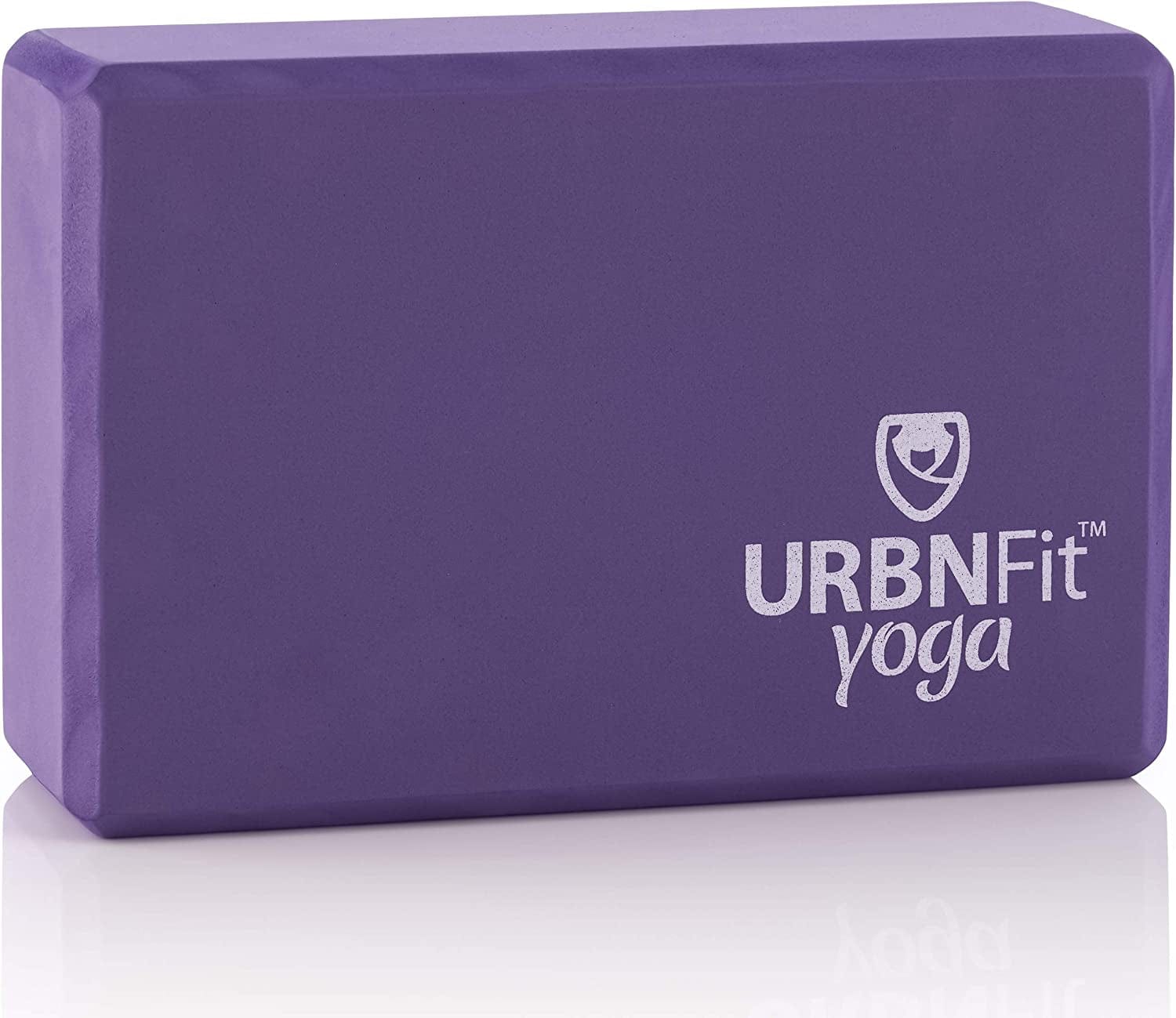 Urbnfit Yoga Block - 1PC - Moisture Resistant High Density EVA Foam Block - Improve Balance and Flexibility Perfect for Home or Gym - Free PDF Workout Guide