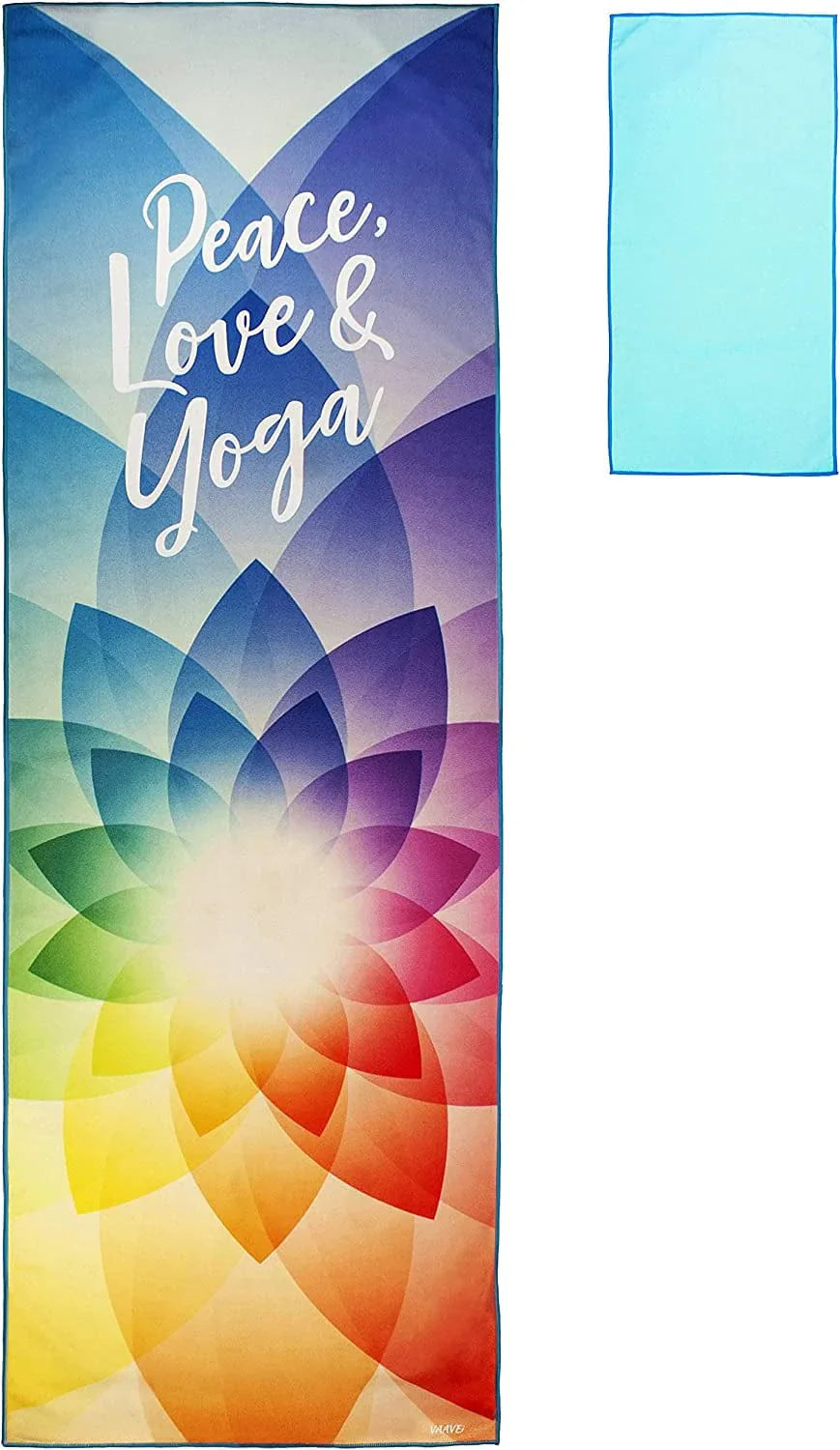 Vaavei Non Slip Yoga Towel, Hand Towel, Bag Set; Corner Pockets, Yoga Mat Sized, Perfect for Yoga, Hot Yoga, Bikram Yoga, Quality Microfiber, Lightweight and Compact, 5 Designs, 2 Sizes