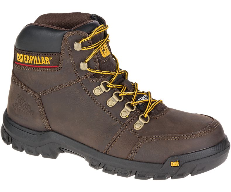 Cat P90803-12M Men's Outline Slip Resistant Steel Toe Work Boot, Medium, Size 12