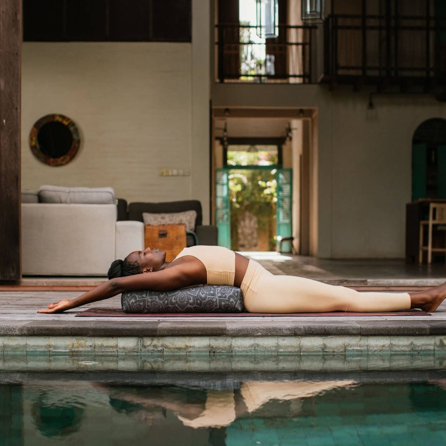 Bolster Mandala Charcoal