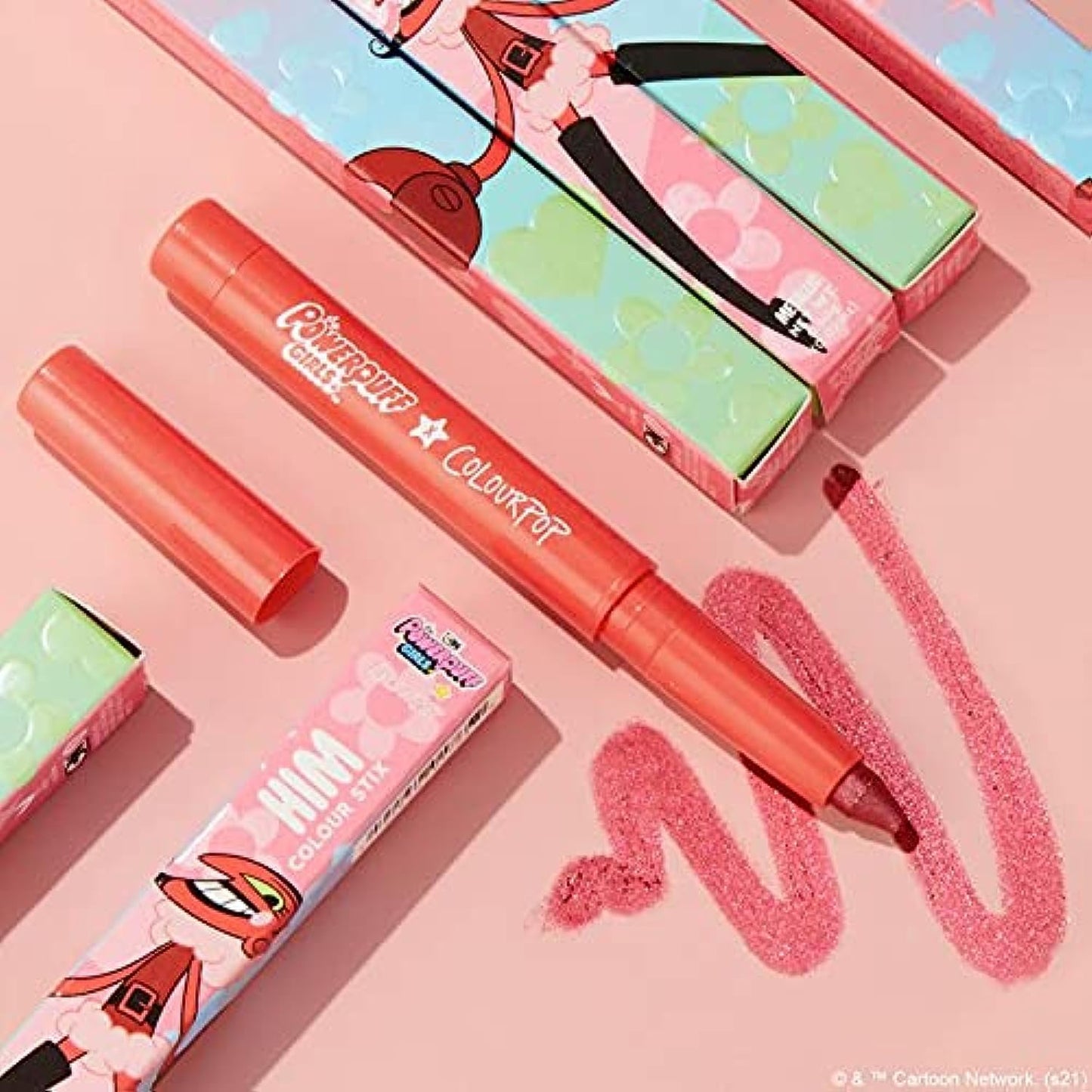 Colourpop Powerpuff Girls "Him" Colour Stix - Pink Metallic Cream Eyeshadow - Full Size, New in Box