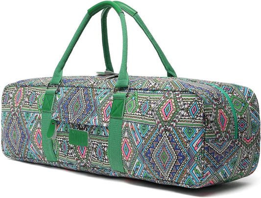 Boence Yoga Bag, Printed Canvas Large Yoga Mat Tote Bag Sport Gym Storage Bag - Size 27"X8"X8"