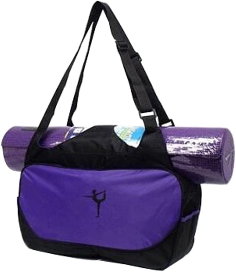 Black Temptation Multifunction Yoga Mat Tote Bag: Lightweight, Durable, Breathable Pouch[Purple]