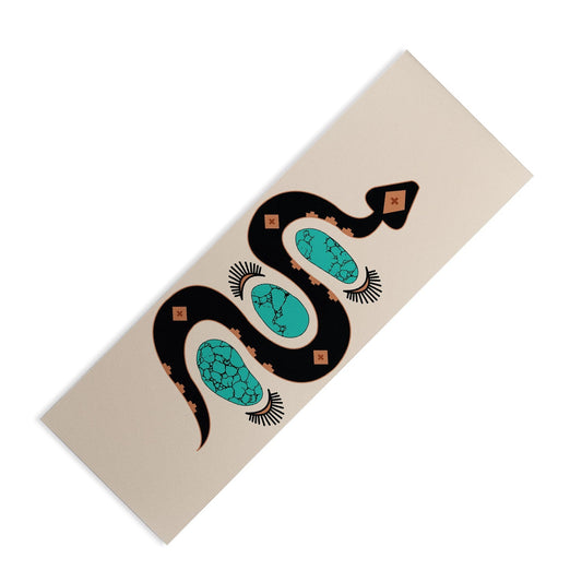 Southwestern Slither In Black Yoga Mat (DS) DD