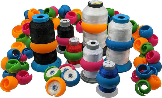 Ultima Thread Spool Savers – 50 Pieces – Spool Huggers Prevent Spooled Thread from Unwinding – Ultima Sewing, Quilting, Embroidery & Needlecraft Notions for Machine or Hand Sewing