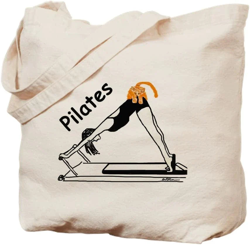 Cafepress Pilates Instructor Tote Bag Natural Canvas Tote Bag, Reusable Shopping Bag
