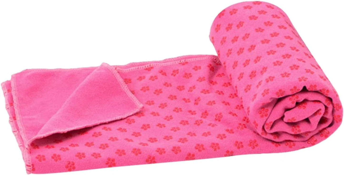 CLISPEED Yoga Bag Microfiber Towels Rosy Mat Blanket Absorbent Super Bikram Sturdy Use with Non Fitness Sweat Pilates Fast Slip Soft for Mesh Towel Hot Exercise Cover Drying