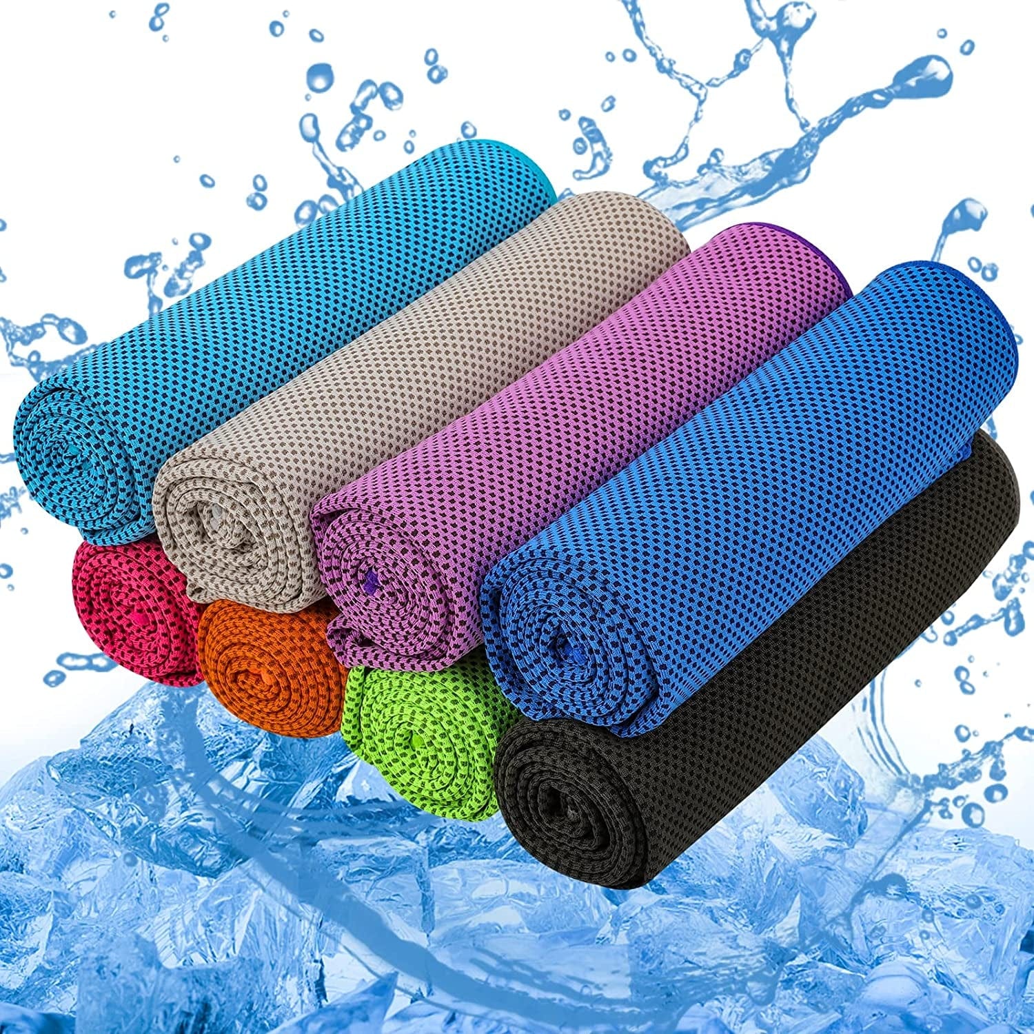 Cooling Towel, Ice Towel, Microfiber Cooling Towels for Neck and Face Athletes, Instant Cooling Chilly Towels -UPF 50+ Cooling Ice Towels for Sports, Workout, Fitness, Gym, Yoga, Camping