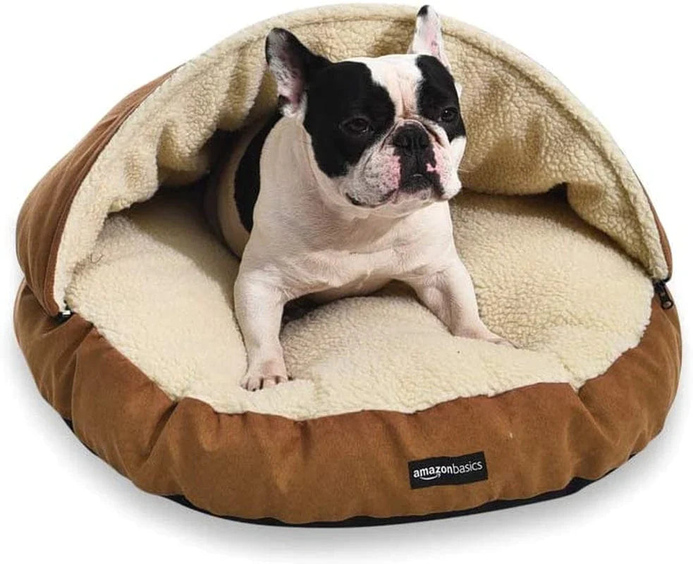 Cozy Pet Cave Bed, Large 35 X 35 X 13 Inches, Blue