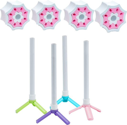 Cup Drying Stander Holder for Cup Turner Machine Kit, Drying Stander Holder with Pipe, DIY Glitter Epoxy Tumblers Cup Turner Kit (4 Color R&Foam)